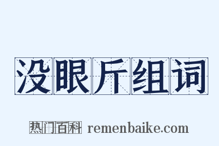 没眼斤组词是什么意思的图片